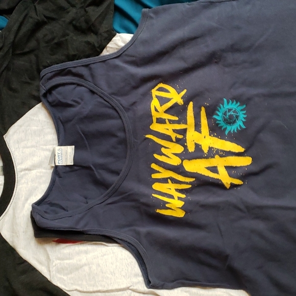 5 Supernatural Long Sleeve Shirts/Tanks bought off shopstands.com - Picture 3 of 6